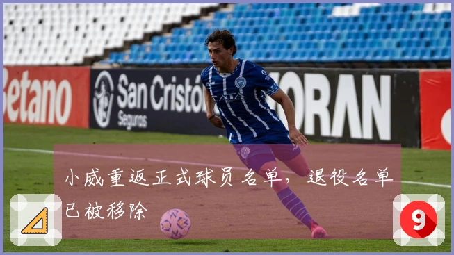小威重返正式球员名单，退役名单已被移除